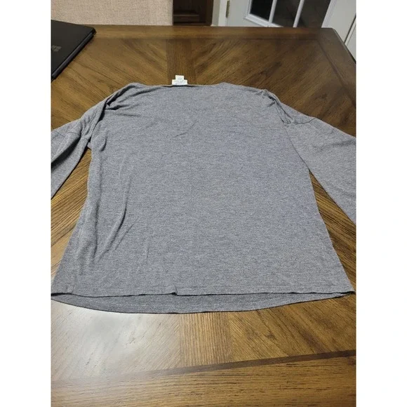 Jaclyn Smith Womens Gray Embellished Neckline 3/4 Sleeve Top Plus Size L/G - Picture 3 of 6